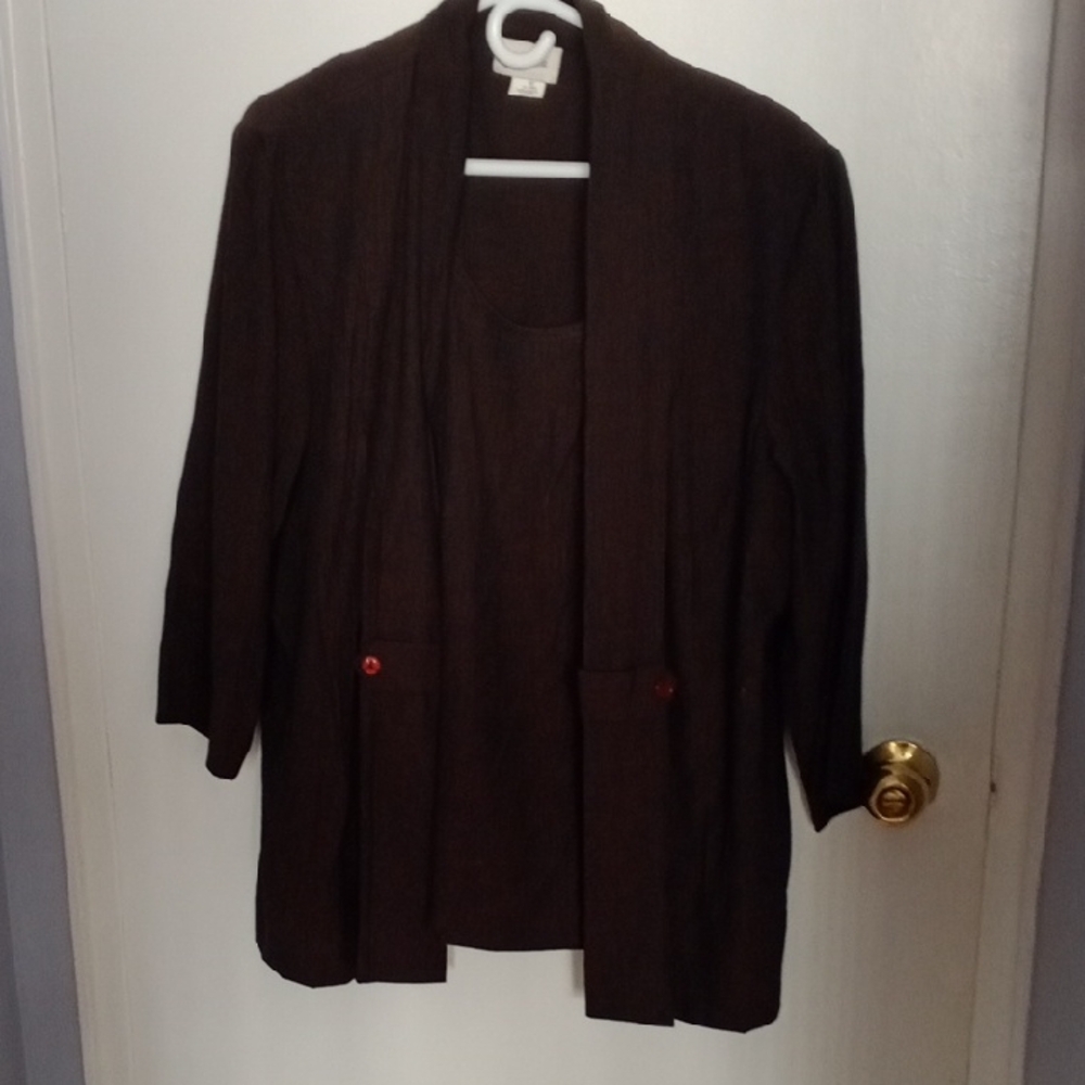 Vintage Pit To Pit 24.Brown Blazers & Suit Jackets with Structured Silhouettes